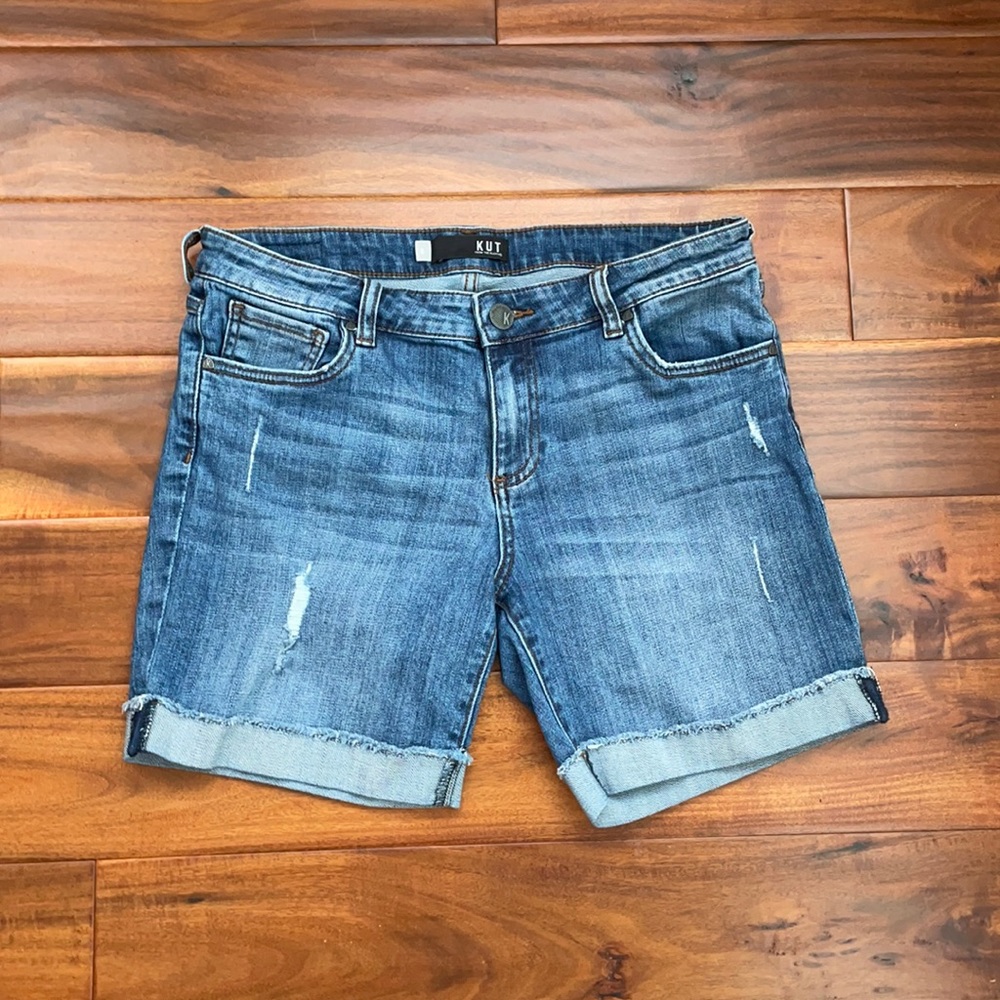 Kut from the Kloth Distressed Denim Shorts, Sz 8